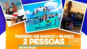 Passeio de Barco + Buggy (Para 2 Pessoas)